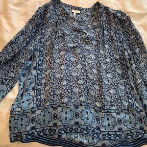 Joie Floral Print Silk Blouse